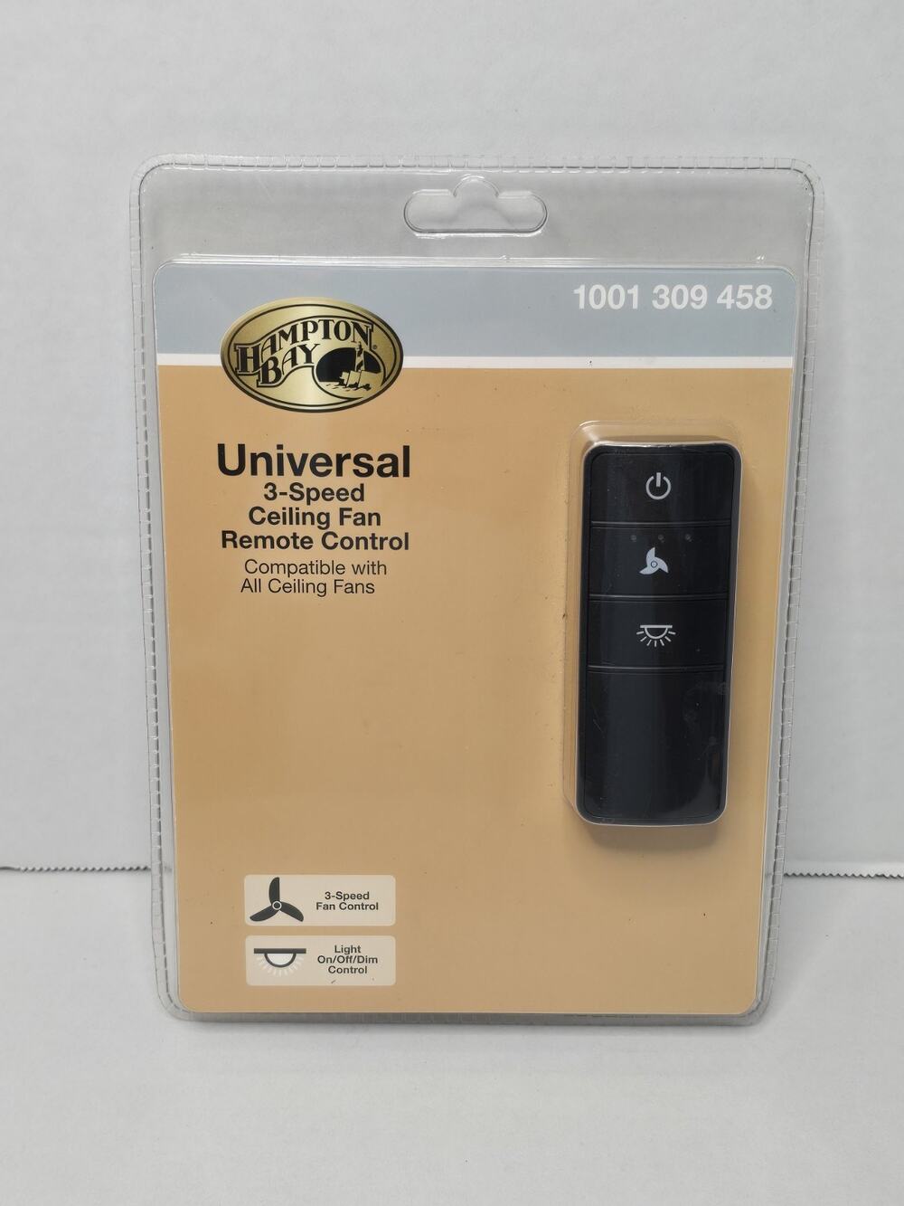New Hampton Bay 1001 309 458 Universal 3 Speed Ceiling Fan Receiver with Remote
